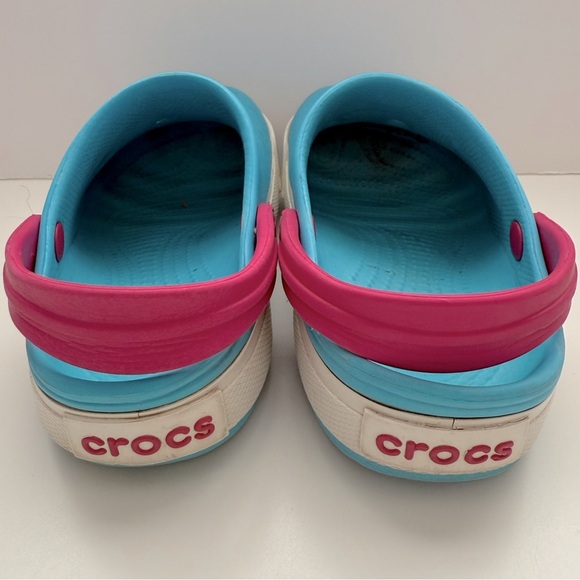 Kids Blue and Pink Crocs - Size 10/11 - Picture 7 of 7